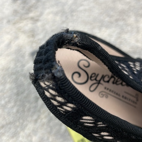 Seychelles Anthropologie Bobbin Lace Pumps Peep Toe Bow Girly Sz 8 - Picture 14 of 16